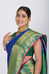 Blue And Green  Kanjeevaram Sareeuntitled (5 of 10)